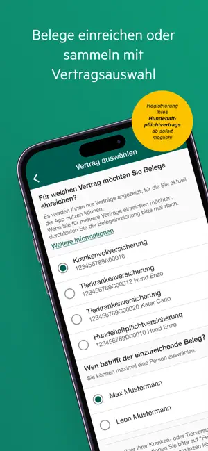 HanseMerkur ServiceApp iPhone screenshot 4