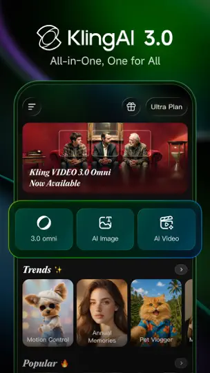Captura de pantalla de Kling AI: AI Image&Video Maker en iPhone 1