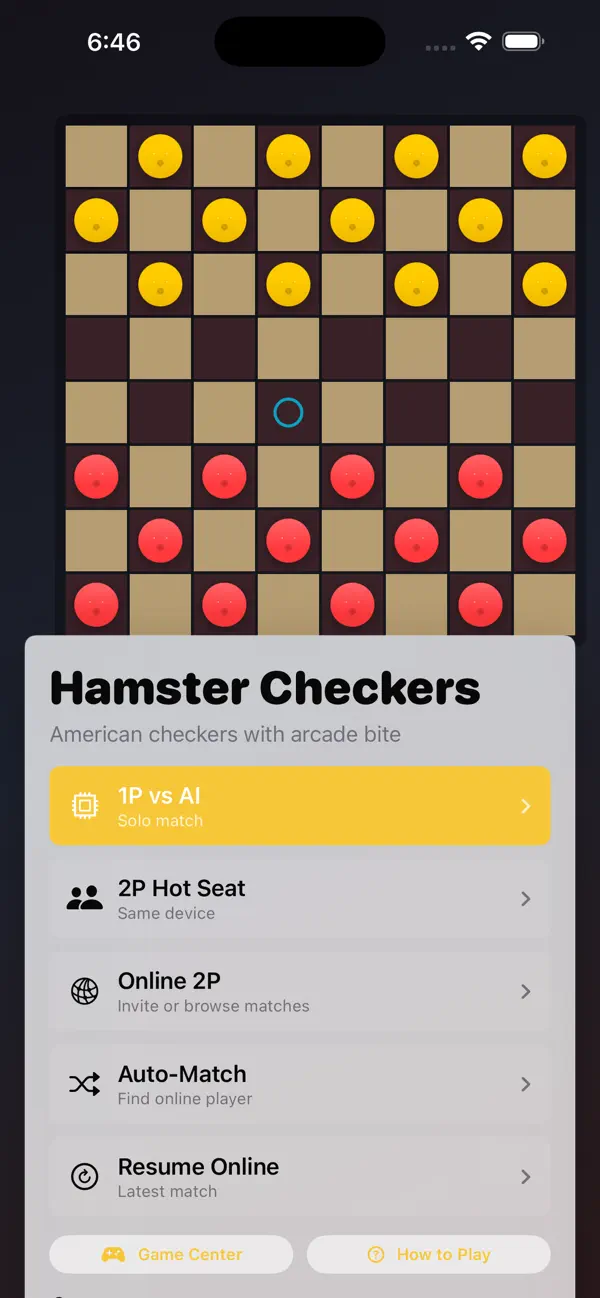 Screenshot #1 pour Hamster Checkers