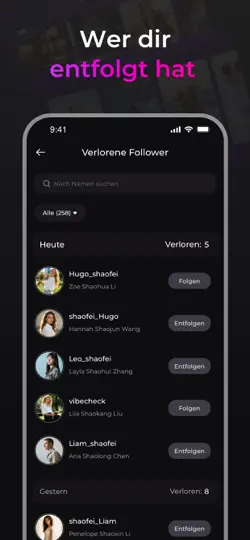 Screenshot von Unfollowers: Followers Tracker auf dem iPhone 3