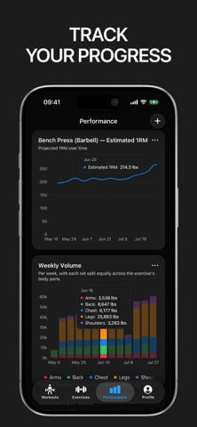 Gym Log Workout Tracker: Gript iPhone screenshot