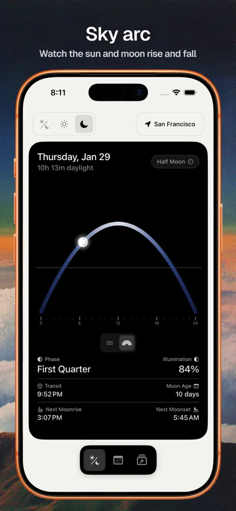 Solar Arc &ndash;&nbsp;Sun & Moon Tracker 日月轨迹追踪应用截图