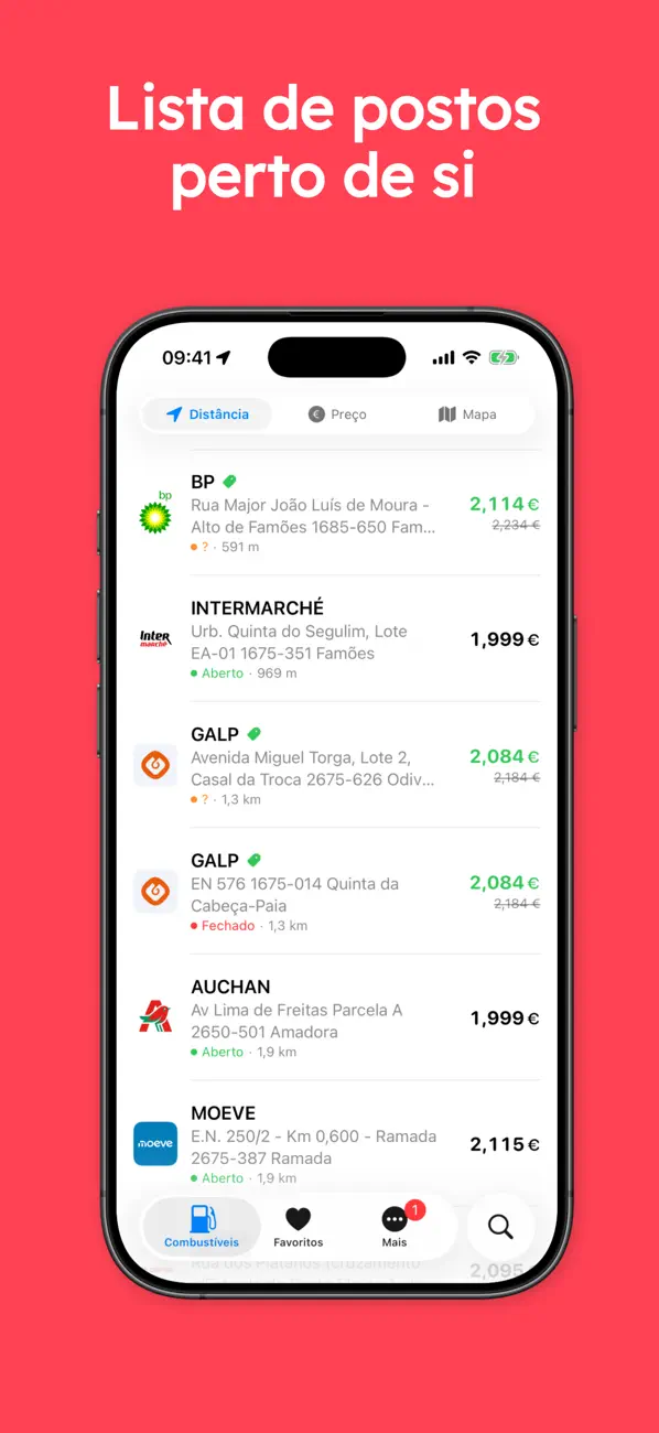 Screenshot #1 pour PortuGAS - Preços Combustível