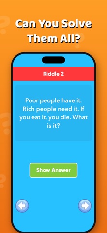 Tricky Riddles With Answers iPhone screenshot