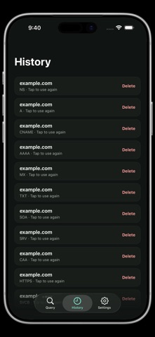 Digger DNS lookup Screenshot 5 of 5