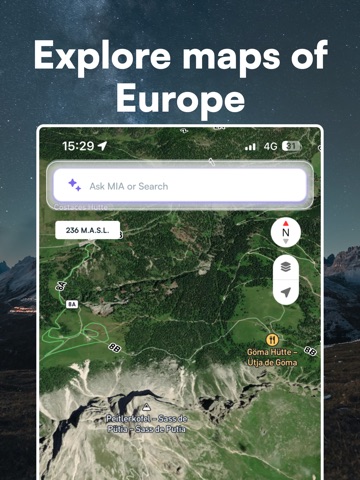 Mountain Maps: Hiking iPad screenshot