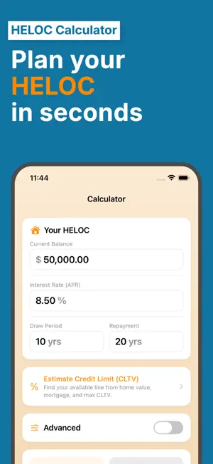 HELOC Loan Payment Calculator screenshot 1