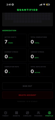 Quantified: Habit Tracker screenshot