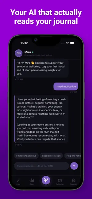 MoodMirror AI - Mood Tracker screenshot 1