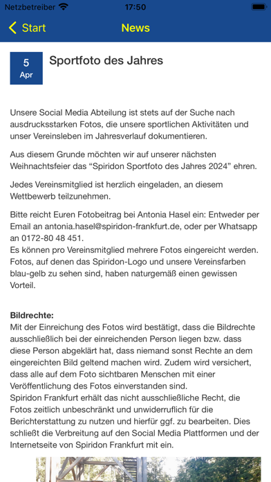 Spiridon Frankfurt e.V. Screenshot
