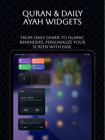 Hush: AI Islamic Habit Tracker iPad screenshot