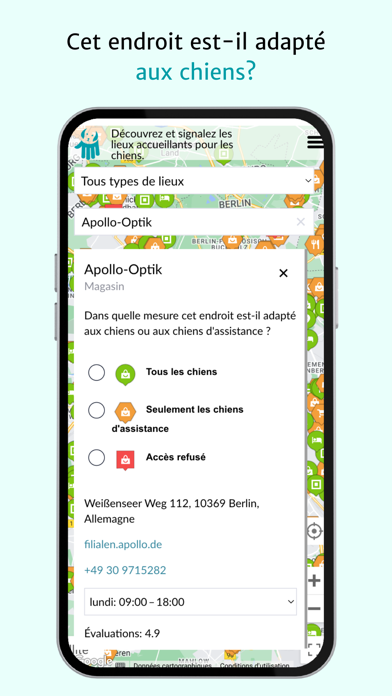 Screenshot #2 pour DogMap -Lieux pour les chiens