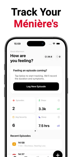 Meniere's: Symptom Tracker screenshot 1