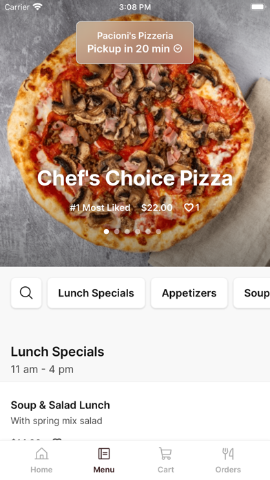 Pacioni's iPhone screenshot 2 - Food & Drink app