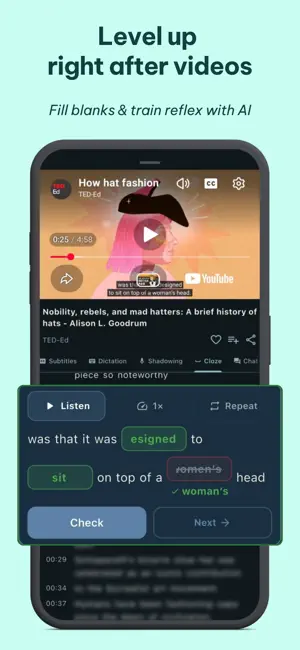 4You: Learn language via video iPhone screenshot 5