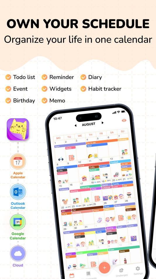 #1. Cute Calendar : Agenda Planner (iOS) 由: VU HO NGOC