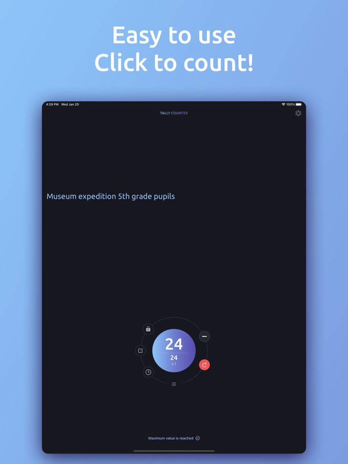 #1. Tally Counter & Score Clicker (iOS) Podle: Andrei Vakulski