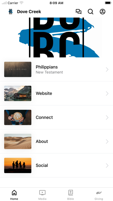 Dove Creek Bible Church Screenshot
