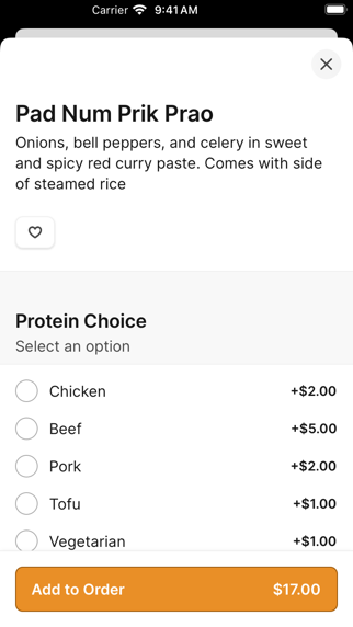 Thai Palace iPhone screenshot 4 - Food & Drink app