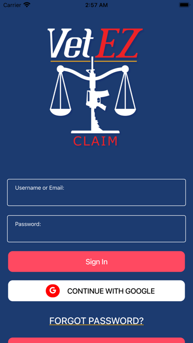 VetEZ Claim iPhone screenshot 1 - Lifestyle app