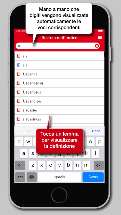 Dizionario Latino Hoepli Screenshot