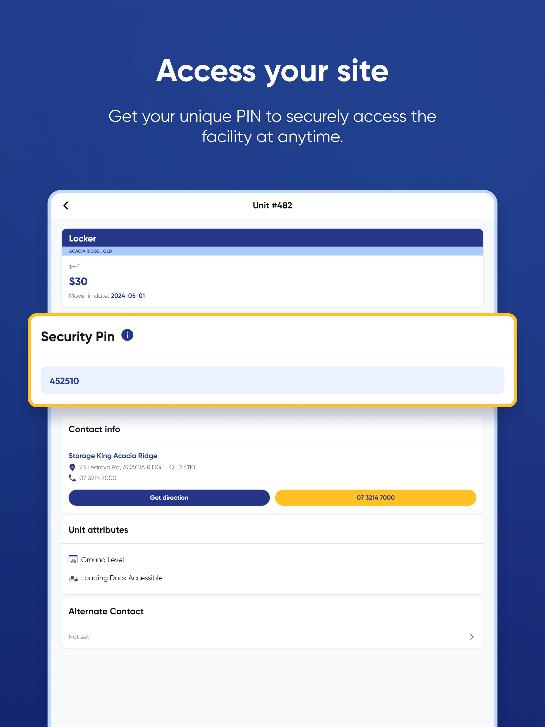 Storage King Mobile App