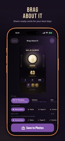 Olympus: Sales Tracker iPhone screenshot