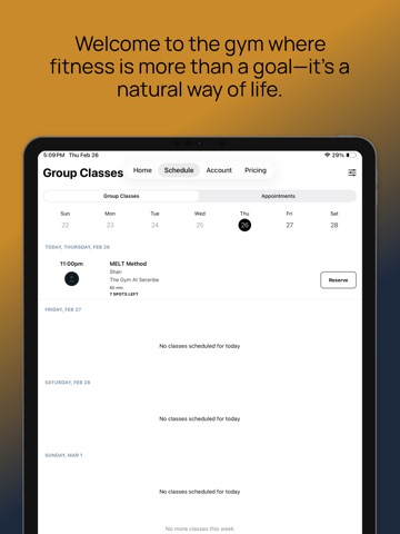 The Gym At Serenbe iPad screenshot