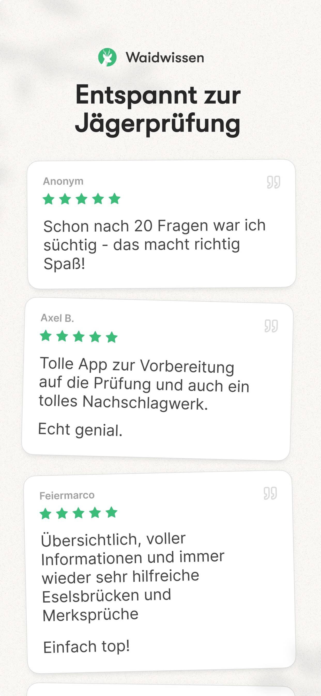 Waidwissen: Jagdschein App
