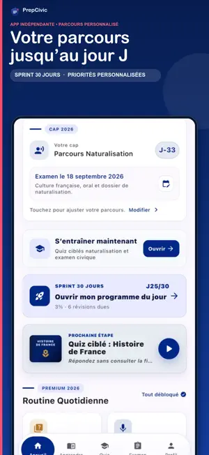 PrepCivic Examen Civique 2026 screenshot 4