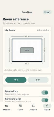 RoomSnap - Room Planner iPhone screenshot
