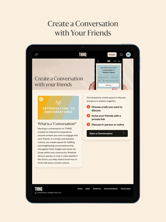 THINQ Media iPad screenshot 6 - Education app
