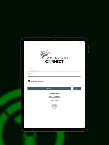 World Car Connect iPad screenshot