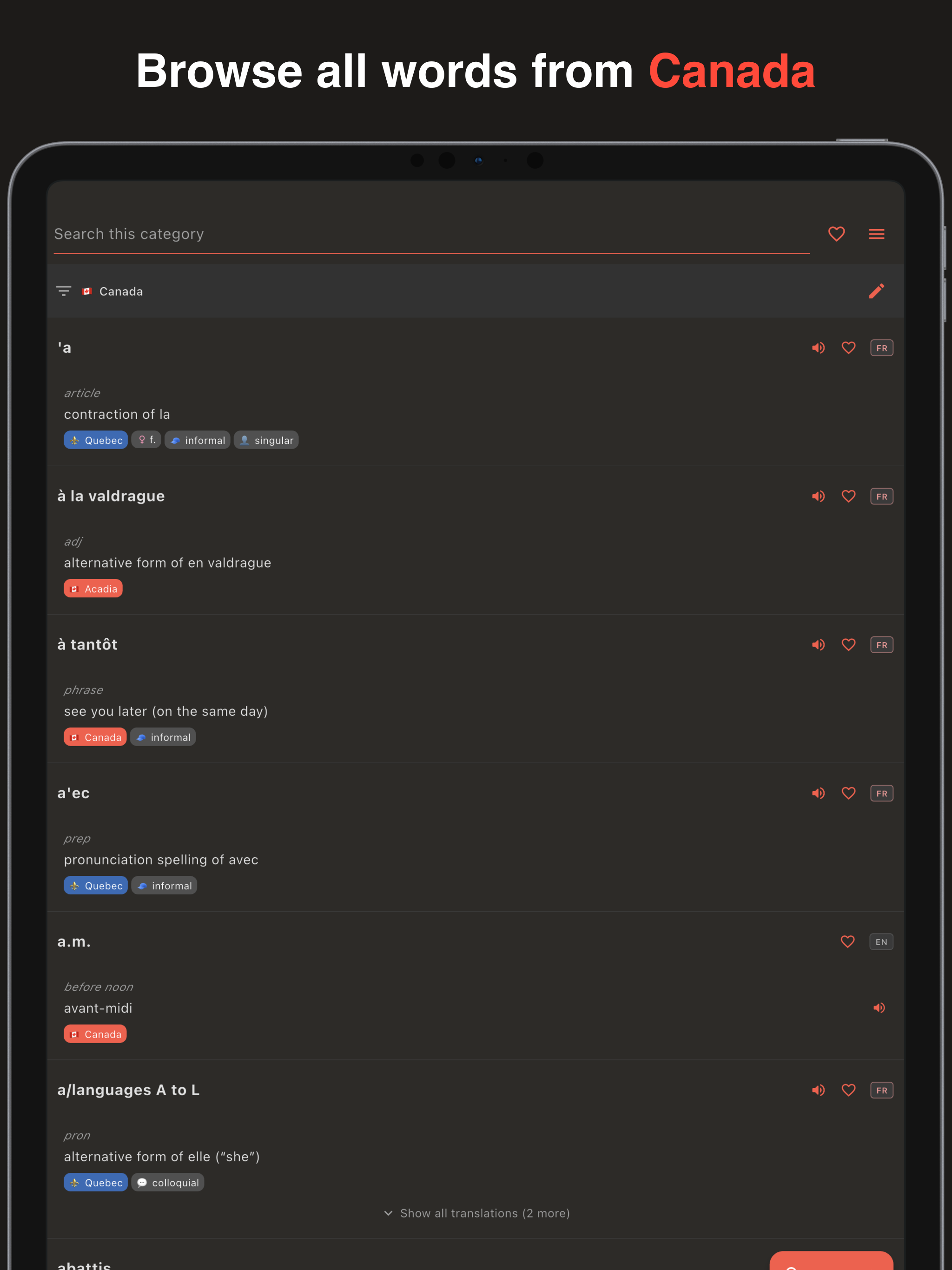 Tabarnak: Quebec Dictionary screenshot 8