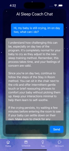 Baby Needs to Sleep - AI Coach iPhone screenshot
