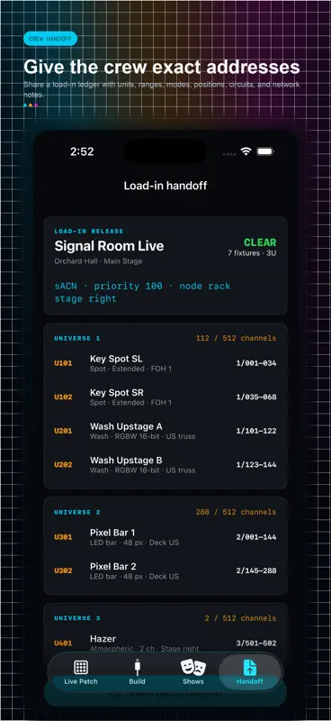 DMX Patchbook screenshot 4 of 5