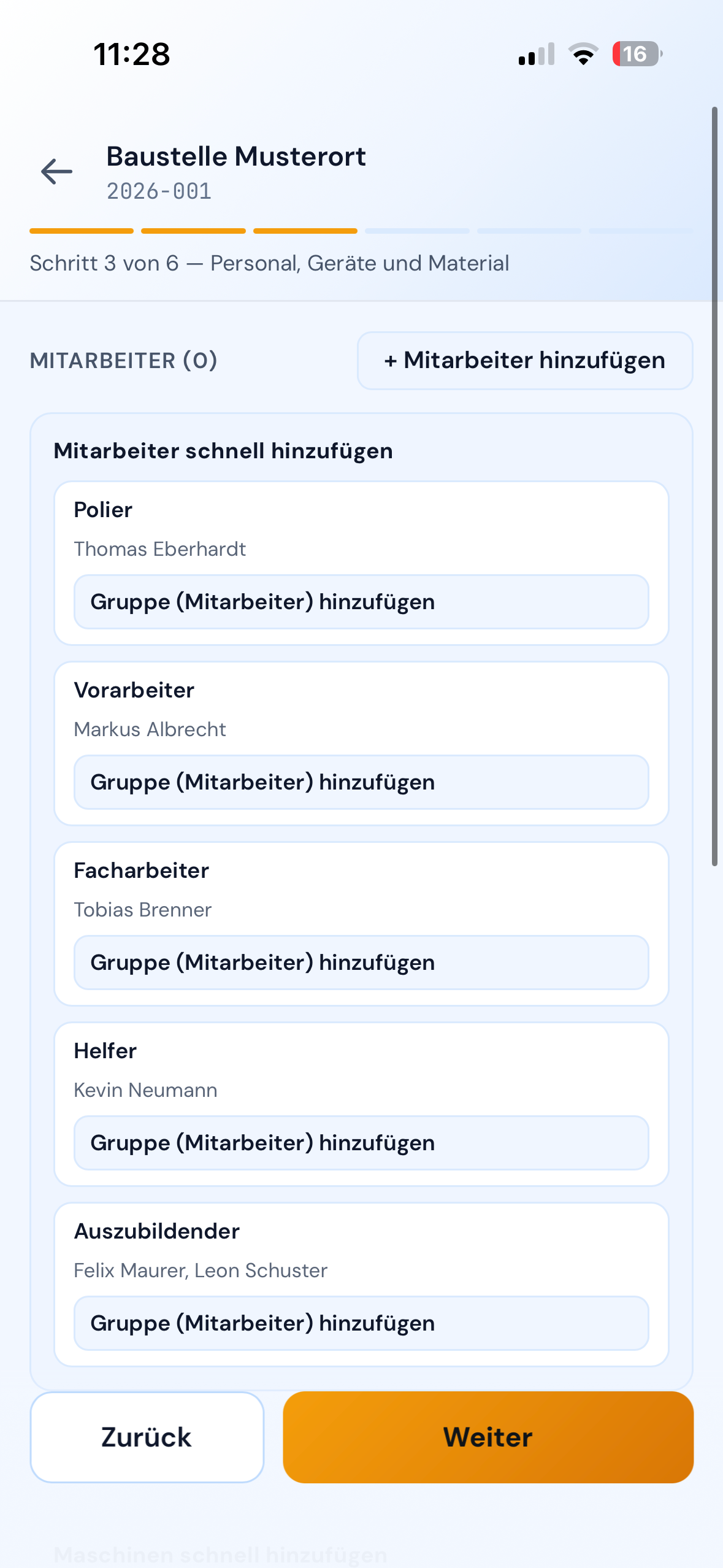 Baustellen Copilot screenshot 3