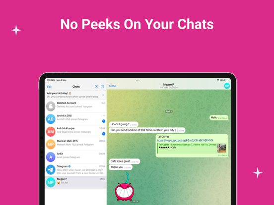 Messenger VPN: Private Chat iPad screenshot 5 - Social Networking app