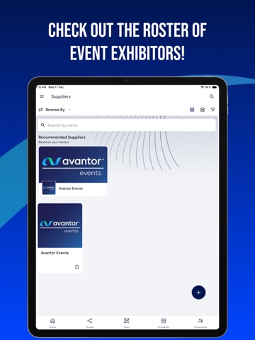 Avantor Events iPad screenshot