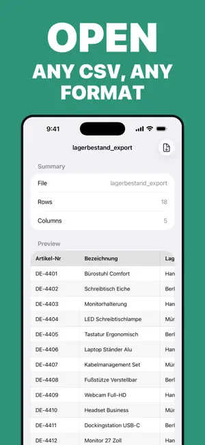 CSV to Excel: Spreadsheet Pro screenshot 4