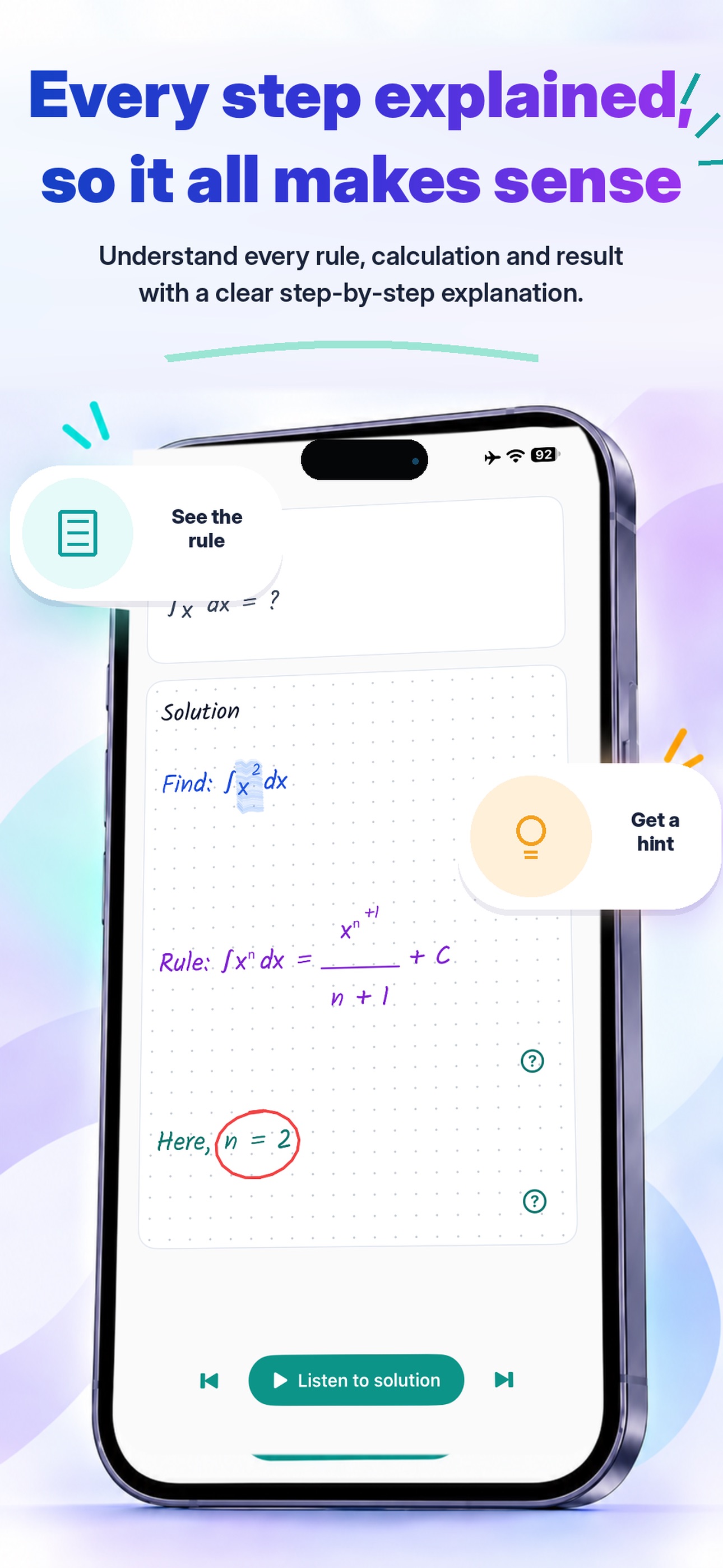 Screenshot 3 of Sina: AI Tutor & Homework Help