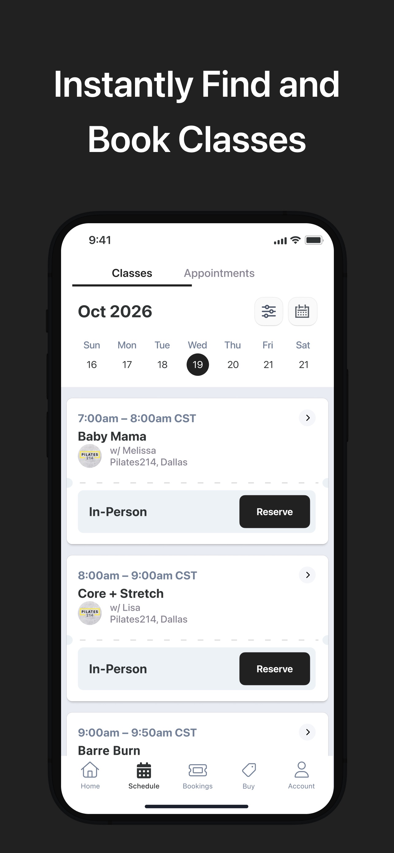 Screenshot 3 of Pilates214 Studio