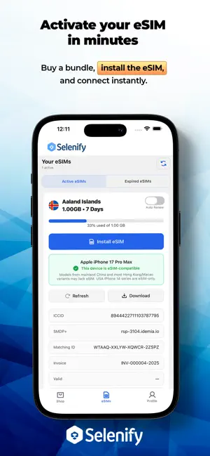 Selenify eSIM: Travel Data screenshot 3