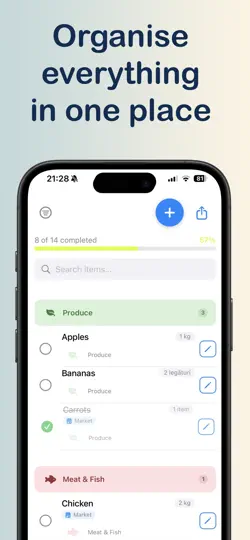 Listlet: Recipe & Grocery List iPhone Screenshot 1