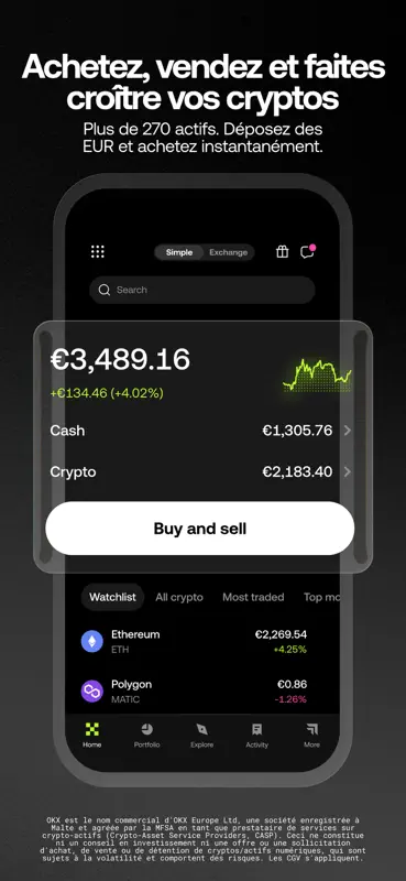 OKX - Achat & Earn BTC, DeFi screenshot 3 of 9