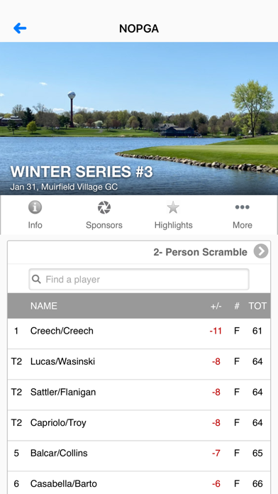 Northern Ohio PGA Screenshot