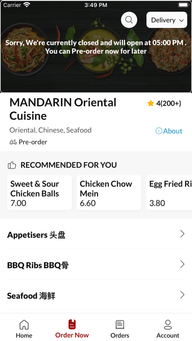 MANDARIN Oriental Cuisine Screenshot