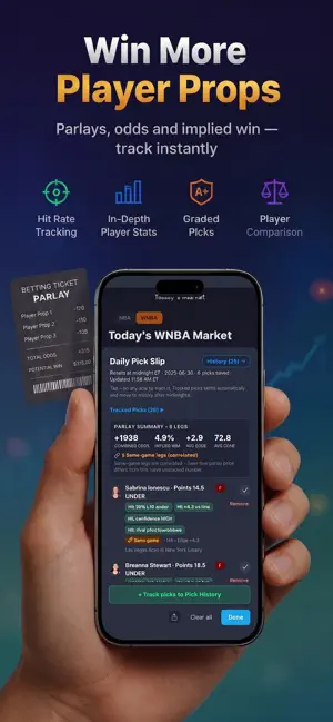 ClutchBasket: Player Props screenshot 1