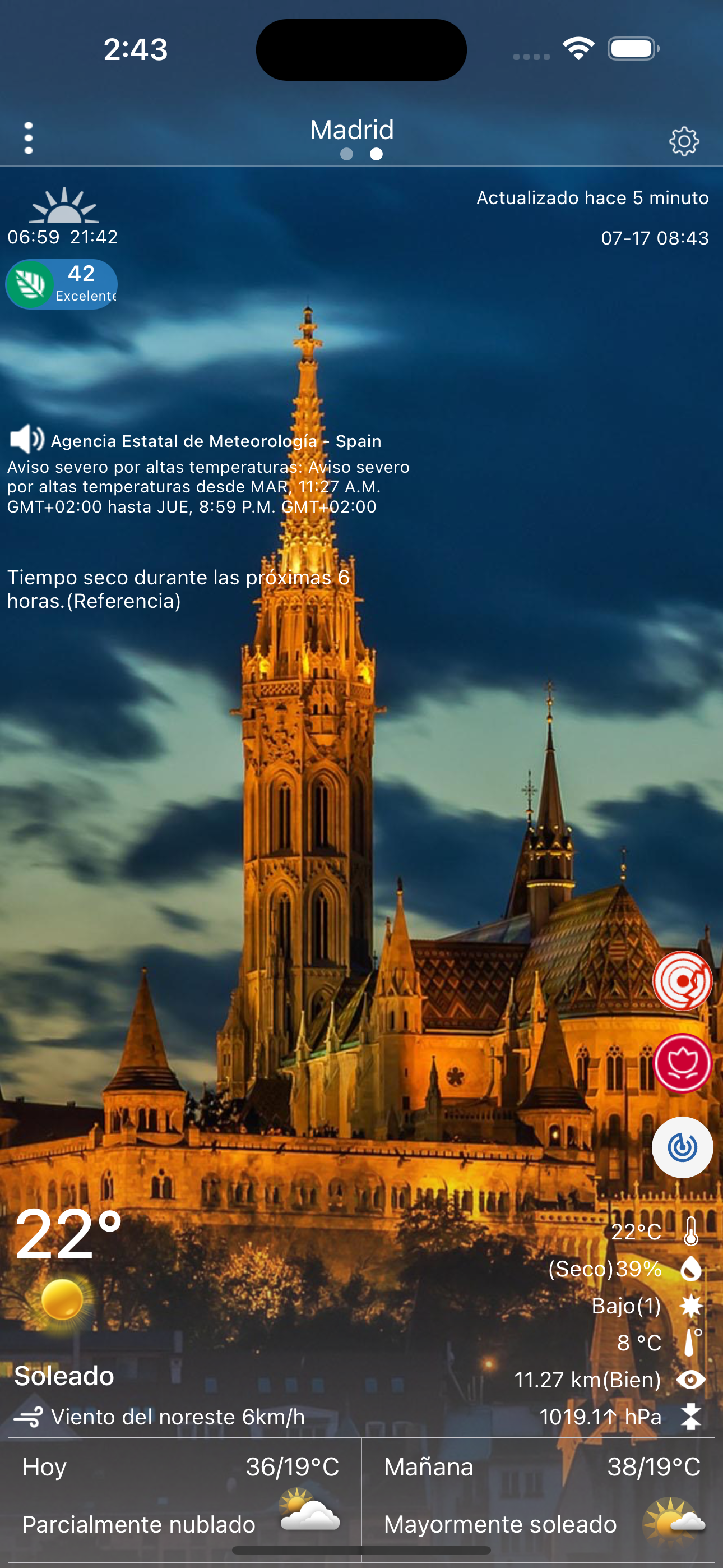 Tiempo Pro - radar lluvia