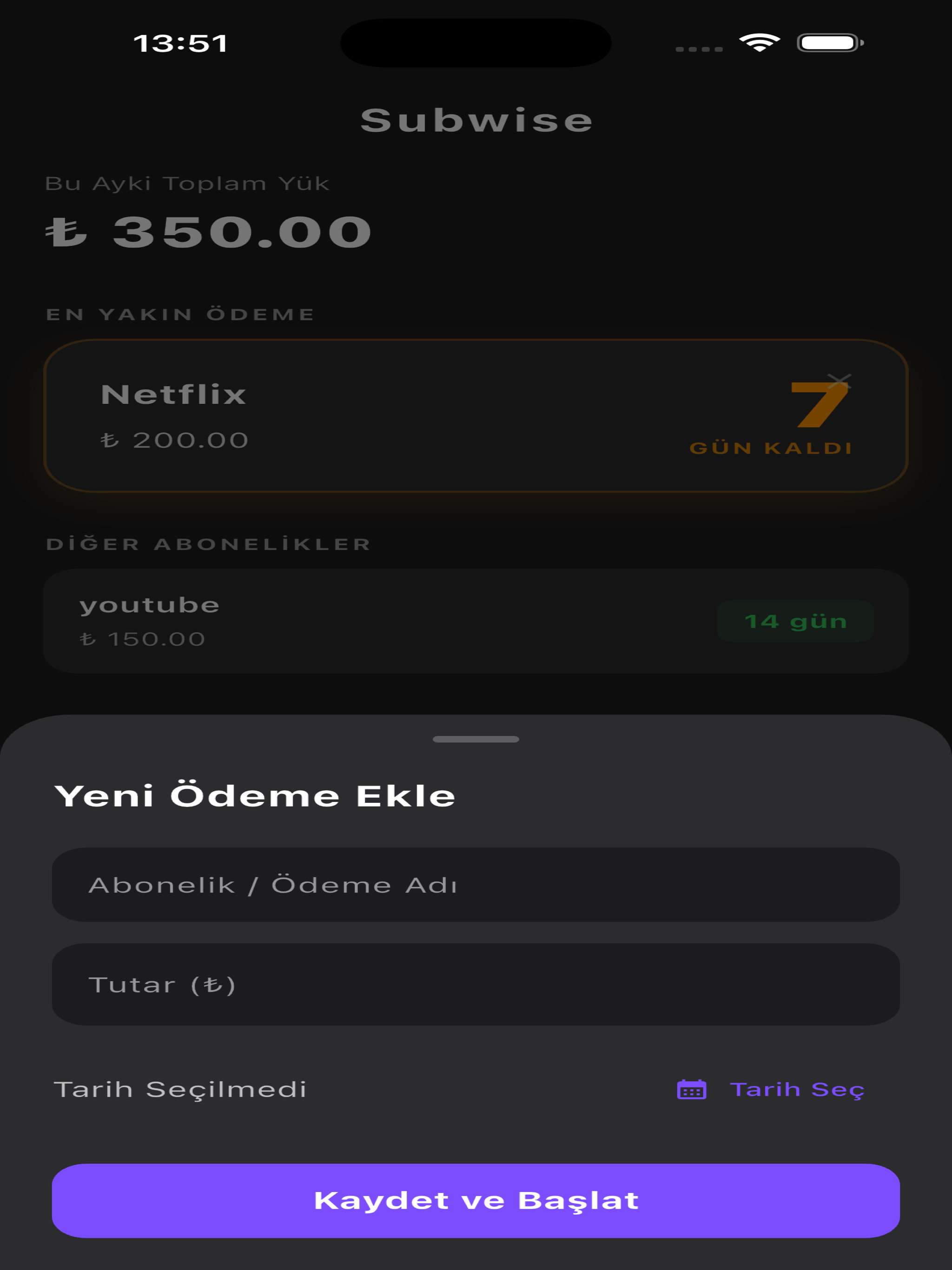 Subwise - Finance Tracker